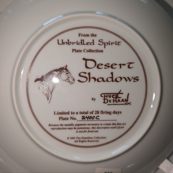 Hamilton Collection Unbridled Spirit plate set of 4 - Picture 6 of 9